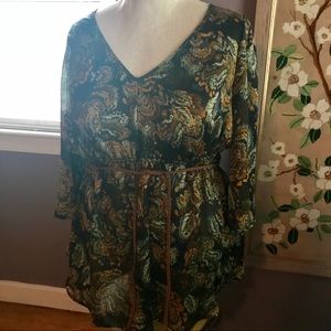 Pure energy dress top with leather cord detail